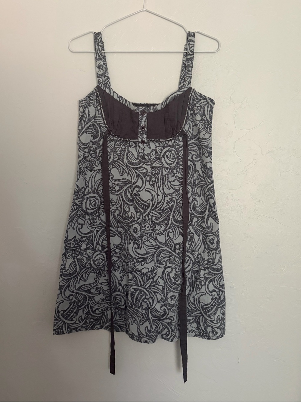 BCBGirls Black and Gray Floral Camisole Dress